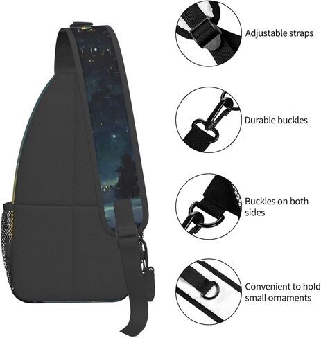 Wizard Castle Halloween Sling Bag Crossbody Harry Backpack for Women Men Hiking Travel Bag Pouch Small Daypack Casual Pack Lightweight Cross Chest Bag Outdoor in Saudi Arabia