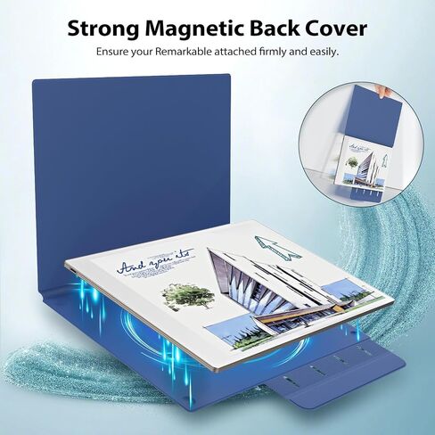 TiMOVO Magnetic Case for Remarkable Paper Pro 11.8 Inch 2024, Lightweight Book Folio Cover with Buckle Pen Clasp for Remarkable Paper Pro Color Tablet, Support Auto Wake/Sleep, Black in Kuwait