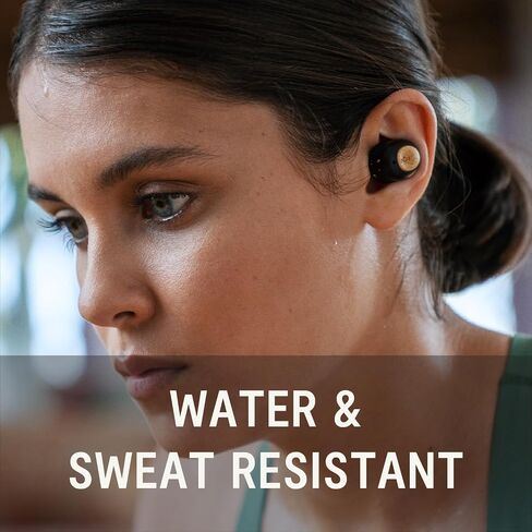 House of Marley Champion 2: سماعات أذن لاسلكية حقيقية مع ميكروفون، اتصال بلوتوث، وقت تشغيل إجمالي 35 ساعة، ومواد مستدامة، كريمي in Saudi Arabia