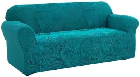Jacquard Sofa Slipcover Stretch Couch Cover 1-Piece Soft Sofa Cover Washable Furniture Protector with Anti-Slip Foams for Dogs Children Pets (Blue, Large) in Kuwait