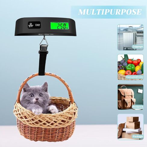 Luggage Scale, 110lb Luggage Weight Scale with 4 Unit Switching Functions&LED Display, Luggage Scale Travel Digital for Weighing Luggage, Backpacks, Packages and Markets in Saudi Arabia