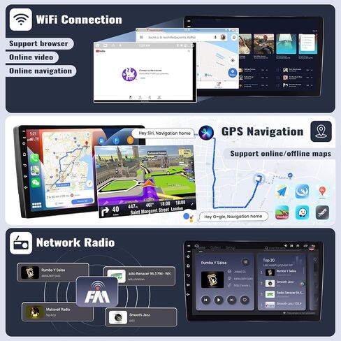 SIXWIN Android 13 4G+64G Car Stereo for Honda Spirior 2009-2013/Honda Accord 2008-2012/Acura TSX 2008-2012 9 Inch with CarPlay Android Auto Bluetooth Weather Forecast 59UI GPS WiFi Network Radio 32EQ in Saudi Arabia