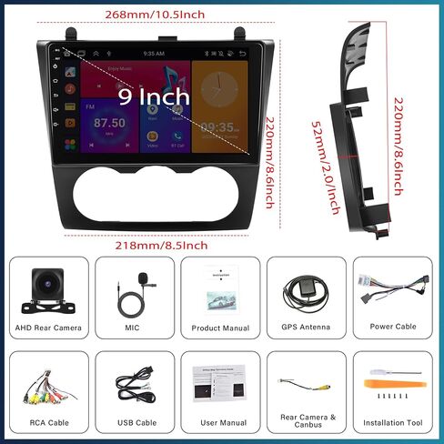 UNITOPSCI 4G+64G 8Core Android 13 ستيريو سيارة لنيسان Teana Altima 2008-2012 لاسلكي Apple CarPlay Android Auto 9 بوصة شاشة لمس بلوتوث 5.0 GPS Navi DSP Mirror Link WiFi FM/RDS SWC + ميكروفون الكاميرا in Saudi Arabia