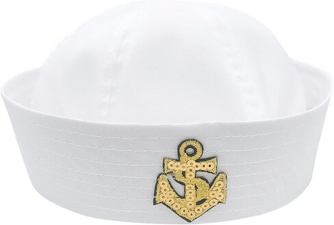 3 Pack Sailor Hat with Striped Scarf For Boat Ship Cruise Yacht Rock Concert, Sailor Outfit Costume Accessories in Kuwait