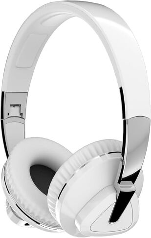 Wireless Bluetooth Headphones over The Ear with Mic, 2-core V5.0 Lossless, 24hrs Playtime for Gym Men Women PC Cellphones (White), 2A537-H3 in Saudi Arabia