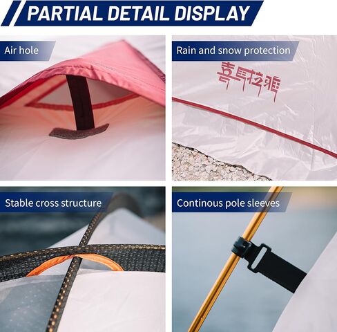 Himalaya 2/3 Person Camping Tent, 4 Season Tent Winter Tent Waterproof Windproof Backpacking Lightweight Tent Portable PU5000 for Camping Cold Weather Hiking Mountaineering Outdoor in Saudi Arabia