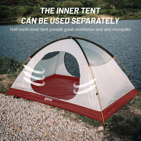 Himalaya 2/3 Person Camping Tent, 4 Season Tent Winter Tent Waterproof Windproof Backpacking Lightweight Tent Portable PU5000 for Camping Cold Weather Hiking Mountaineering Outdoor in Saudi Arabia