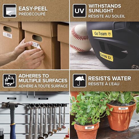 ملصقات DYMO الأصلية D1 | طباعة سوداء على شريط أبيض | 9 مم × 7 م | ملصقات ذاتية اللصق لصانعي ملصقات LabelManager | صنع في أوروبا in Kuwait