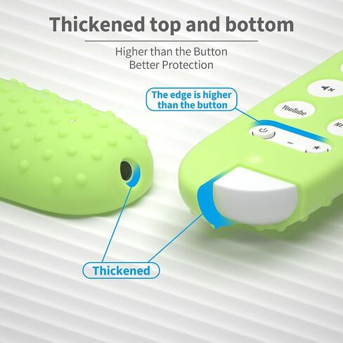 Silicone Cover Case for Google TV Streamer 4K Google TV (4K) Voice Remote 2024 Remote Cover Anti-Slipping Silicone Case (Glow Green) in Saudi Arabia
