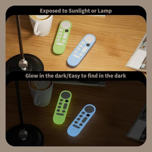 Silicone Cover Case for Google TV Streamer 4K Google TV (4K) Voice Remote 2024 Remote Cover Anti-Slipping Silicone Case (Glow Green) in Saudi Arabia