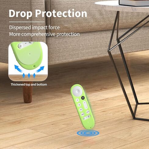 Silicone Cover Case for Google TV Streamer 4K Google TV (4K) Voice Remote 2024 Remote Cover Anti-Slipping Silicone Case (Glow Green) in Saudi Arabia