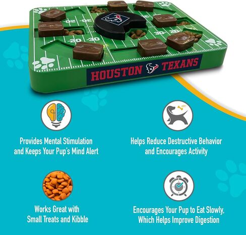 Pets First NFL Houston Texans Puzzle Toy, Puzzle Treat Dog Toy, Interactive Dog Treat Toy, Dog Puzzle in Saudi Arabia