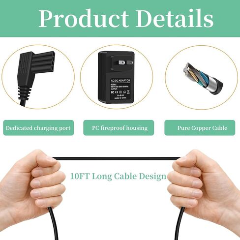 Charger Power Adapter for Moog Zevex Enteralite Infinity Pump Compatible with Infinity Pump Power Cord (10FT) in Saudi Arabia