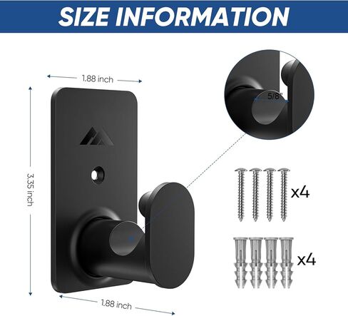 No Drill Curtain Rod Brackets for Poles 5/8" Upgrade 3M Adhesive Renter Friendly Nail Free Curtain Rod Hooks No Drilling Curtain Rod Holders Self Adhesive Curtain Rod Hooks Up to 25 lb (4Pcs Black) in Kuwait