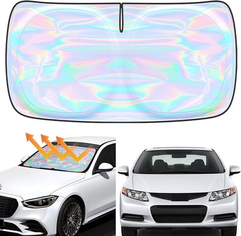 for Toyota Venza 2021 2022 2023 2024 Windshield Sun Shade Cover - Custom Fit Toyota Venza SunShade Foldable Front Window Sunshade Sun Visor Protector Block UV Rays Keep Your Car Cooler Car Accessories in Saudi Arabia