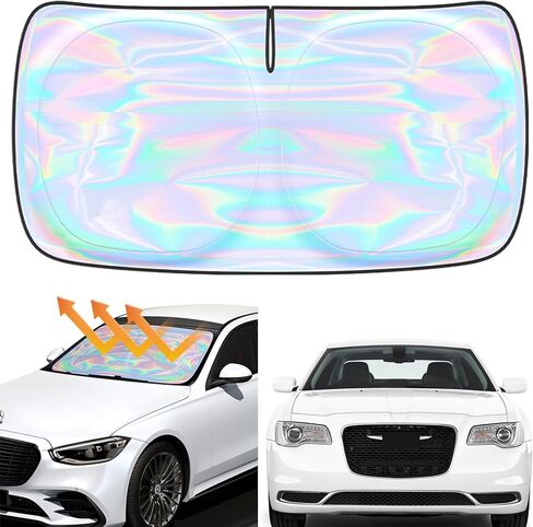 for Toyota Venza 2021 2022 2023 2024 Windshield Sun Shade Cover - Custom Fit Toyota Venza SunShade Foldable Front Window Sunshade Sun Visor Protector Block UV Rays Keep Your Car Cooler Car Accessories in Kuwait