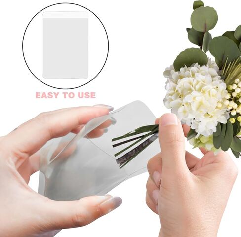 CANIPHA 20Pcs Pocket Boutonniere Plastic Sleeve, Pocket Boutonniere Holder, Clear Sleeves Boutonniere Pocket Holder No Lapel Pin Required, Flower Holders for Groom Groomsmen Ceremony (NO Flowers) in Saudi Arabia