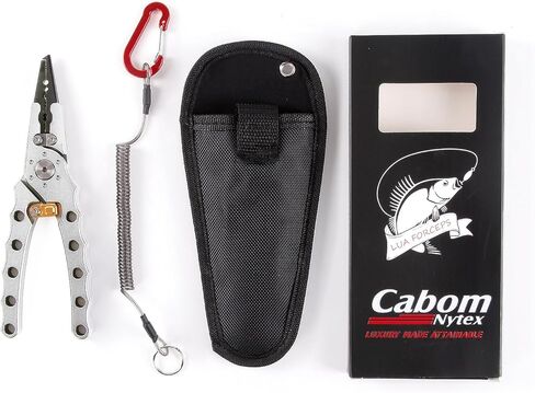 Fishing Pliers with Safety Lock, Aluminum Alloy 8" Fishing Plyers with Hook Remover, Fishing Pliers for Saltwater Freshwater Ice, Fishing Gear Stuff for Men in Kuwait