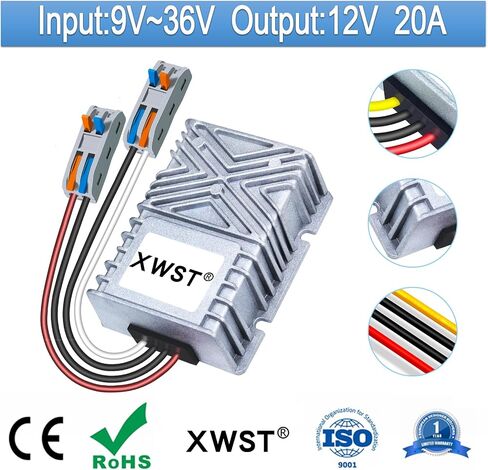 9V-36V to 12V Stabilizer Boost Buck Converter 20A 240W Waterproof Auto Step Up Down Voltage Regulator 12V Volt Transformer Module (XW-0936-12-20A-T) in Saudi Arabia