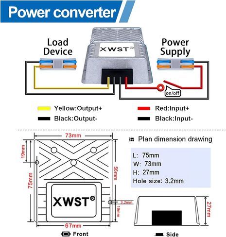 9V-36V to 12V Stabilizer Boost Buck Converter 20A 240W Waterproof Auto Step Up Down Voltage Regulator 12V Volt Transformer Module (XW-0936-12-20A-T) in Kuwait