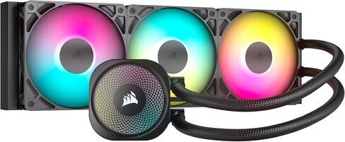مبرد وحدة المعالجة المركزية السائل CORSAIR Nautilus 360 RS ARGB - 360 مم AIO - ضوضاء منخفضة - اتصال مباشر باللوحة الأم - سلسلة Daisy - Intel LGA 1851/1700، AMD AM5/AM4 - 3X RS120 ARGB متضمنة مراوح - أسود in Saudi Arabia