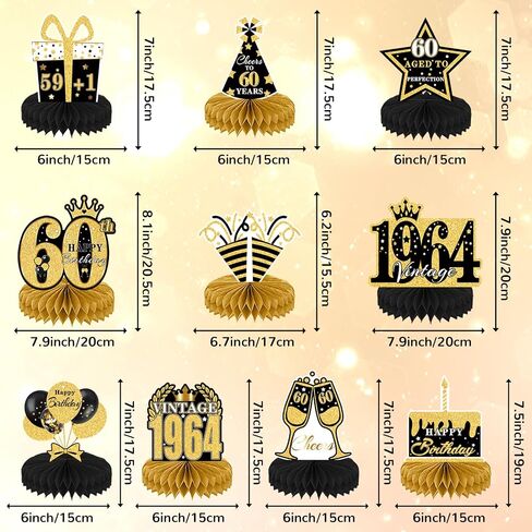 10 Pcs Retirement Party Decorations, Retirement Table Decorations for Women Rose Gold Happy Retirement Decorations Table Honeycomb Centerpieces in Kuwait
