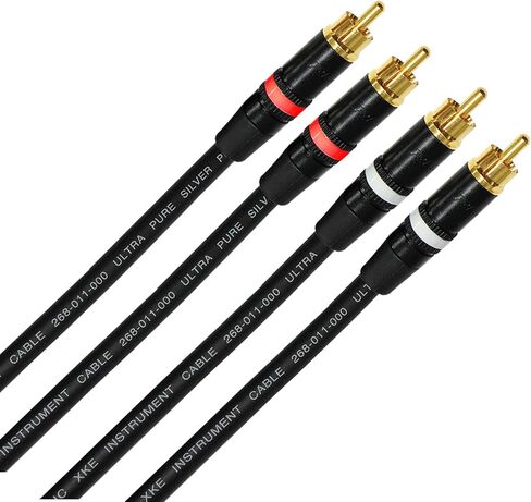 WORLDS BEST CABLES 4.5 Foot - RCA Cable Pair Custom Made Made Using Van Damme Pro Grade Classic XKE Instrument (Jet Black) Wire & Neutrik-Rean NYS Gold RCA Connectors in Saudi Arabia