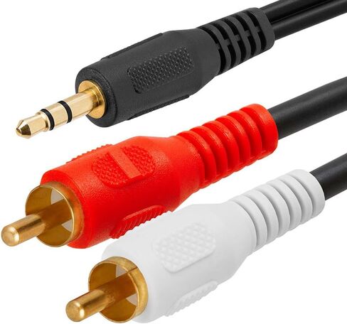 Cmple - [2 Pack] 3.5mm Male Stereo to 2 Male RCA Audio Adapter Cable - 6 Feet in Saudi Arabia