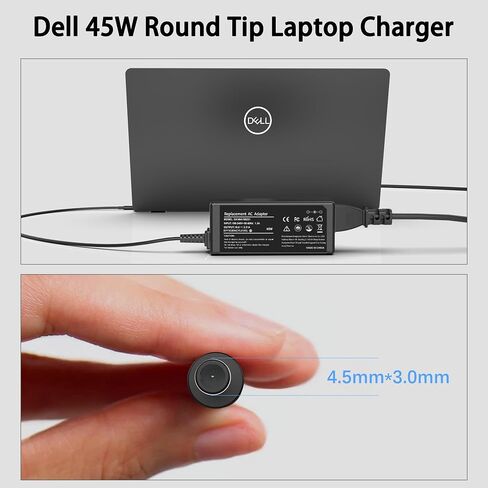 45W Laptop Charger for Dell Inspiron AC Adapter，Dell Inspiron 15 5000 11 13 14 17 3000 7000 3521 3451 3452 3567 5378 5458 5480 5481 2-in-1 7373 2-in-1 Power Supply Cord in Saudi Arabia