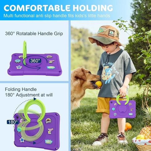 10 حافظات للكمبيوتر اللوحي للأطفال (متوافقة مع موديل 2021/2023)، غطاء حماية مضاد للانزلاق ومقاوم للصدمات من Ubearkk غير مناسب لأجهزة iPad وSamsung Tab وOnn Tab، أرجواني in Kuwait