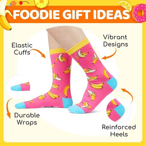 HAPPYPOP Cherry Gifts for Women Teen Girls - Cute Cherry Socks for Cherry Lovers, Valentine's Day Fruit Gifts, Novelty Fruit Socks for Girls, Funny Socks in Saudi Arabia