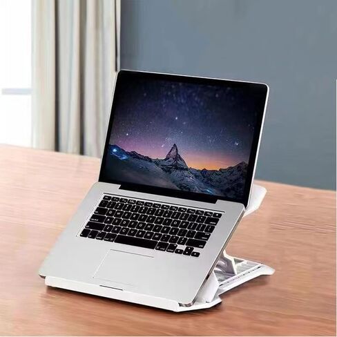 Laptop Stand Heat Dissipation Rotatable Desktop Office Lift Bracket Portable Height Enhancement Base Folding N2 White Upgrade [Bottom Rotating] in Kuwait