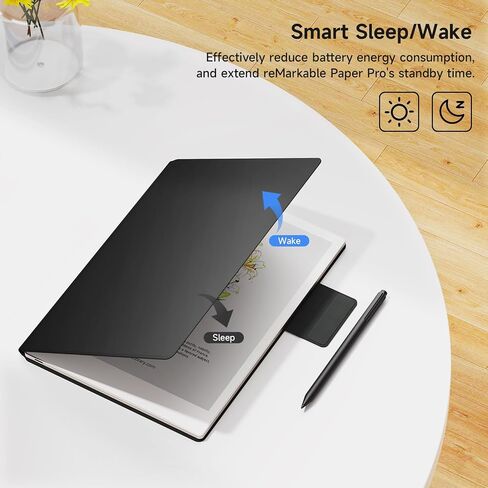 OLAIKE Magnetic Case for 11.8" Remarkable Paper Pro Color Paper Tablet (2024 Release), Slim Smart Mosaic Weave Book Folio with Pen Clasp, Bundle with Premium Membership (Basalt) in Kuwait