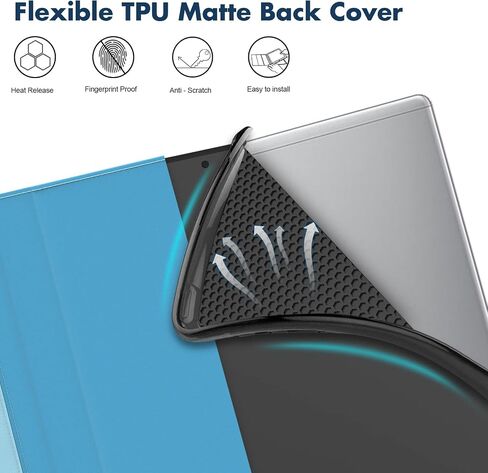 Dteck Folio Case for All-New Kindle Fire HD 10 & Fire HD 10 Plus 11th Generation 10.1 inch 2021 Release,Shockproof Protective PU Leather Case with Hand Strap Smart Stand Magnetic Cover,Stained Glass in Kuwait