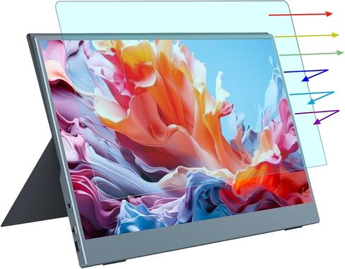 واقي شاشة كمبيوتر محمول مضاد للضوء الأزرق مقاس 15.6 بوصة لشاشة ARZOPA/MNN/KYY/VILVA/ASUS/FANGOR/ViewSonic/QQH المحمولة مقاس 15.6 بوصة، حماية للعين من الضوء الأزرق / فيلم مرشح شاشة للأشعة فوق البنفسجية in Saudi Arabia