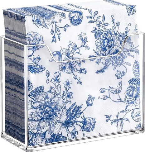 Acrylic Guest Towel Holder for Bathroom, Clear Waterproof Splashing Vertical Napkin Holder for Kitchen, Disposable Hand Towel Holder, Modern Dining Table Napkin Tray for Home, Hotel, Office in Saudi Arabia