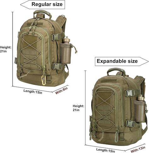 Expandable 40-64L Military Tactical Backpack 3 Day Bag Hiking Gym Sport Camping in Saudi Arabia