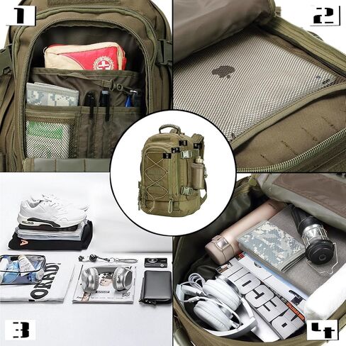 Expandable 40-64L Military Tactical Backpack 3 Day Bag Hiking Gym Sport Camping in Saudi Arabia