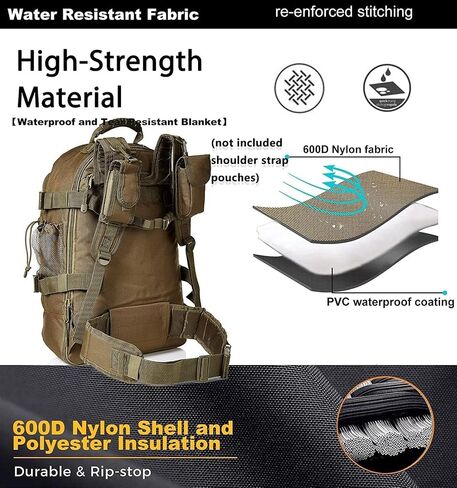 Expandable 40-64L Military Tactical Backpack 3 Day Bag Hiking Gym Sport Camping in Saudi Arabia