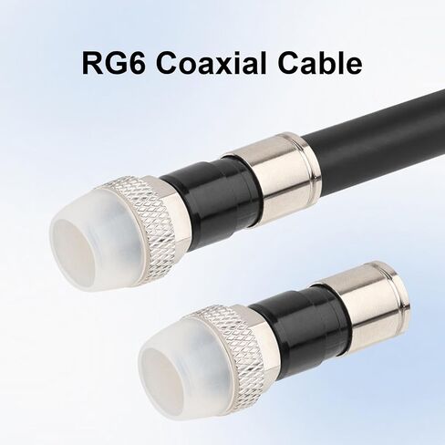 موصلات ضغط RG6 10 حزم، موصلات RG6 من النوع F 75 أوم، تركيب ضغط الكابل المحوري RG6 مع حلقة O لختم الطقس وحذاء مطاطي مقاوم للماء in Saudi Arabia