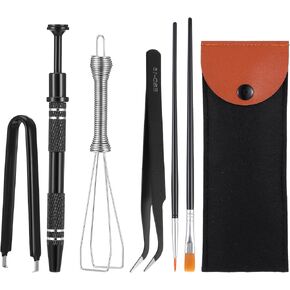 Molain Keyboard Remover Tool Kit-6-Piece Set, Keycap Puller, Switch Puller, Cleaning Brush, Tweezers, 4-Jaw Gripper, and Key Cap Puller Keyboard Clean Tools for Mechanical Keyboards