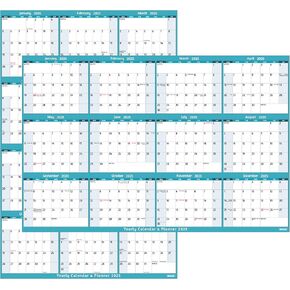 2025 Yearly Wall Calendar - Large Yearly Calendar 2025, Jan 2025 - Dec 2025, 25.2" x 38.2" (Open), 2025 Calendar, Large Wall Calendar 2025, Full Year Paper Calendar with Notes, Thicker Paper - Purple