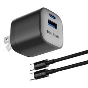 45W USB-C USB-A Super Fast Charging Wall Charger - PD GaN Power PPS Charger for iPhone 16/15/14/13, Galaxy S24 Ultra/S23 (Black)