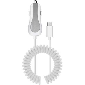 Cellet Fast Charging 2.4 Amp Dual USB Car Charger with 6ft Micro USB Cable Compatible for LG Aristo 2 Plus Enlighten Optimus Slider Zip Exalt LTE Wine X Power X Venture Stylo 3 2 1 2V Rebel 3