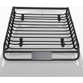 Roof Rack Basket,63''x43''x6.3''Heavy Duty Steel Basket Universal Rooftop Cargo Carrier,165LBS Load Capacity Roof Basket for SUV Truck Cars in Kuwait