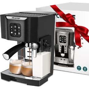 Espresso Machine with Milk Frother, 20 bar Semi-automatic Pump Espresso Machine, All-in-one Steam Espresso Machines for Coffee Lovers, Mother's Day Gift