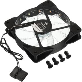 MECCANIXITY 3Pcs Computer Case Fan 600-1200RPM 120mm 4 Pin Blue LED Silent Cooling Fan 15 LED 12V for Desktop Computer Radiators with Rubber Pads 4 Screws in Kuwait