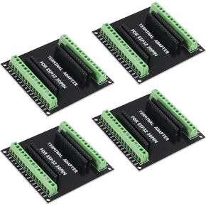 4pcs ESP32 Breakout Board GPIO 1 into 2 Compatible with 30 Pins ESP32S ESP32 Development Board 2.4 GHz Dual Core WLAN WiFi + Bluetooth 2-in-1 Microcontroller ESP-WROOM-32 Chip