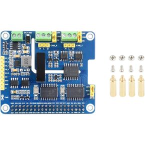 Waveshare 2-Channel Isolated CAN Bus Expansion HAT, Compatible with Raspberry Pi 5/4B/3B/Zero/Zero W/Zero 2W/Pico/Pico W/Pico WH, Dual Chips Solution, Built-in Multi Protections