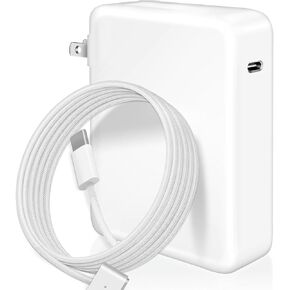 Charger for Mac Book Pro 16 14 Inch M3/M2/M1 Mac Book Air 15 13 Inch from 2024 2023 2022 2021,140W 96W 70W USB-C to Mag 3 Power Adapter,Include 6.6ft 5A USB-C to Mag3 Cable,as Fast as Original Quality
